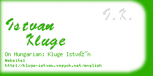 istvan kluge business card